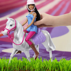 Barbie Doll & Horse Playset with Saddle Bridle & Reins 11.5'' Brunette Doll