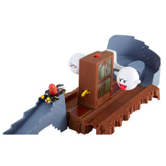 Hot Wheels Mario Kart Boo's Spooky Sprint Race Track Playset with Shy Guy