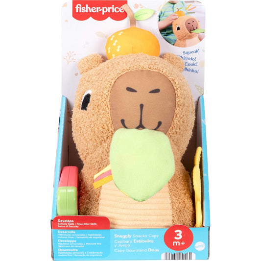 Fisher-Price Snuggly Snacky Capy Plush Toy Kids