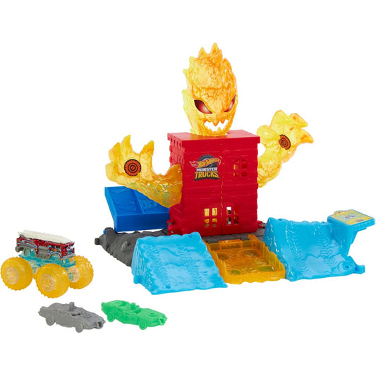 Hot Wheels Monster Trucks Torch Tower Takedown Playset