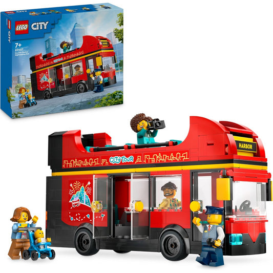 Lego City 60407 Red Double Decker Sightseeing Bus Toy