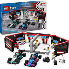 Lego City 60444 F1 Garage Mercedes AMG & Alpine Cars Building Set