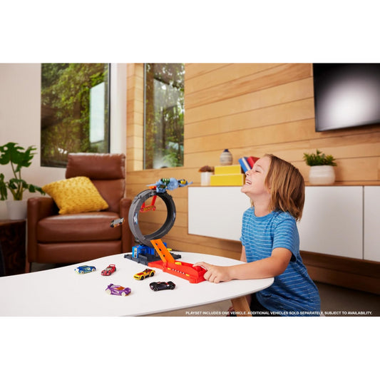 Hot Wheels City Bat Loop Attack Nemesis Toy Car Set