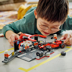 Lego City 60443 F1 Pit Stop & Pit Crew With Ferrari Car Construction Playset