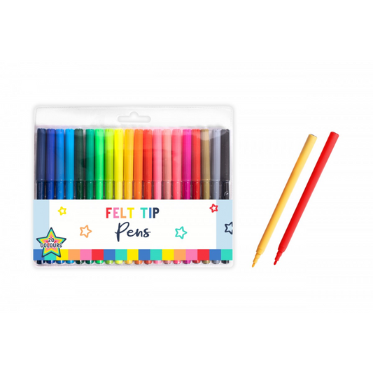 Oodles Be Happy Felt Tip Pens - 20 Colours