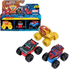 Monster Jam Marvel Mini Jams Iron Man Venom Spider-Man Set