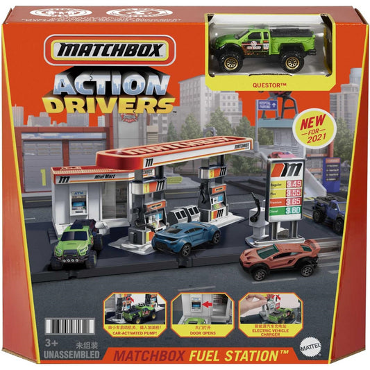 Mattel Matchbox Gas Station Playset with Vehicle