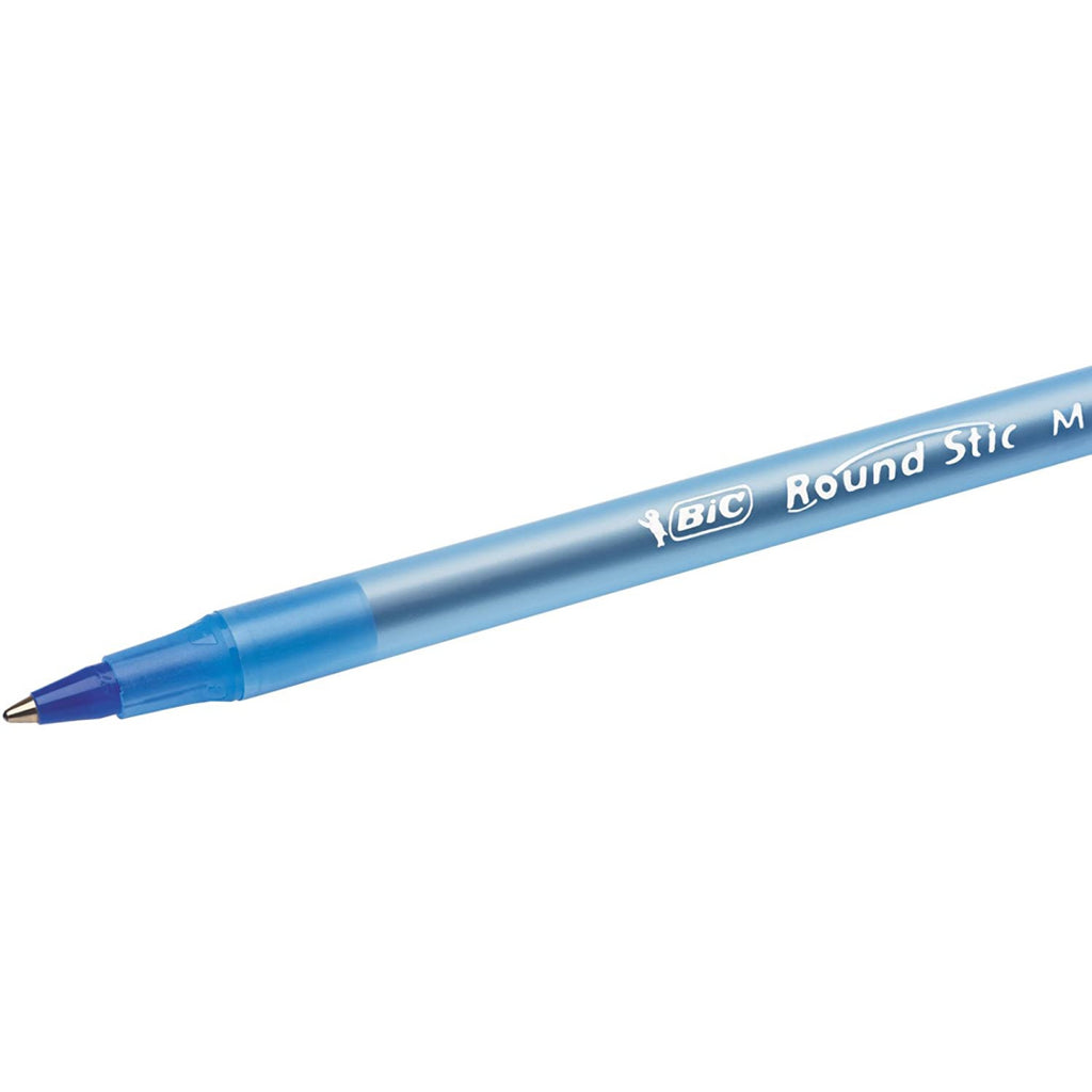BIC Round Stic 60 Blue Medium Ball Pens - Maqio
