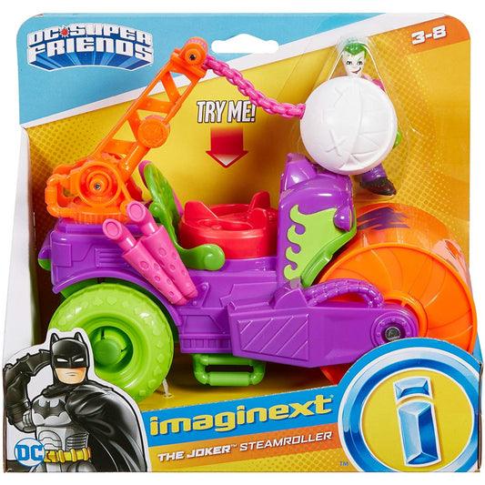 Imaginext DC Super Friends Vehicles - The Joker Steamroller - Maqio