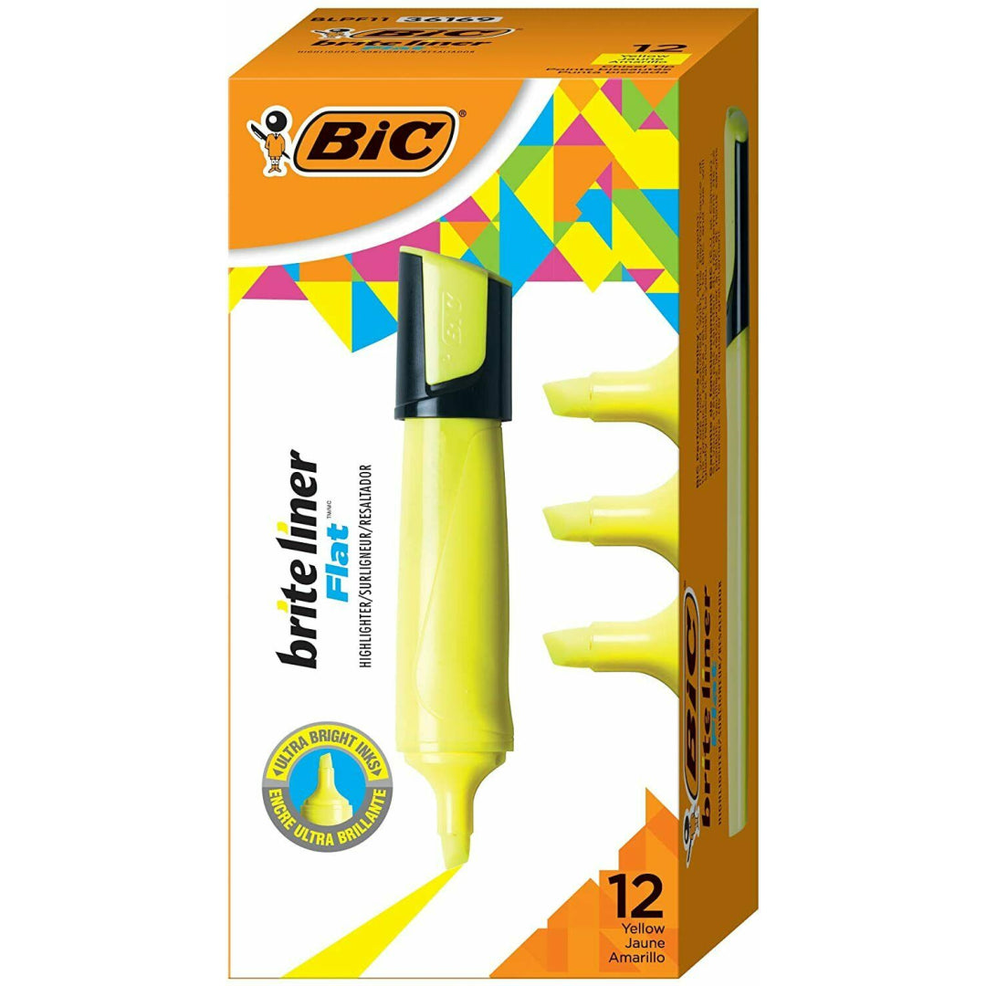 Bic Brite Liner Chisel Tip Highlighter 12 Pack - Maqio