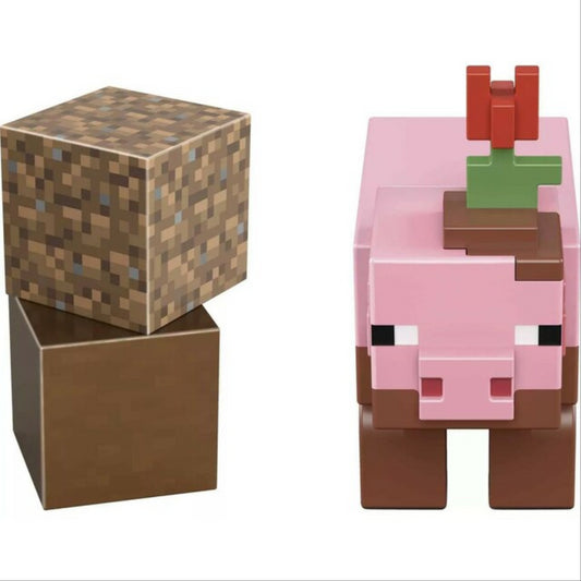 Minecraft Craft-A-Block Figure - Muddy Pig - Maqio