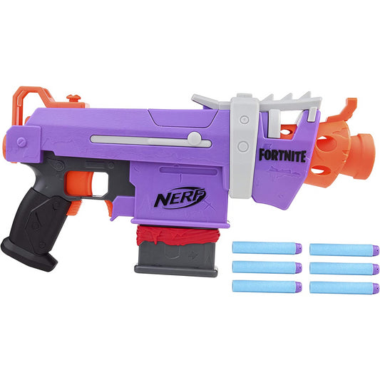 Nerf Fortnite Gun Game Blaster Toy 6 Darts Hasbro - SMG