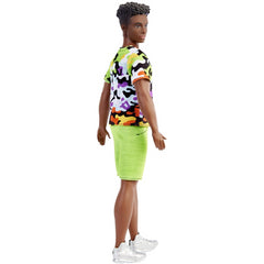 Barbie Ken Fashionistas Doll #123 Camo Shirt Green Shorts & Silver Sneakers