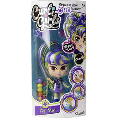 Curligirls Pop Teenage Play Doll Purple & Green Magic Hair 14cm - Charli