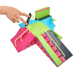 Tech Deck Neon Mega Park Glow-In-The-Dark Ramp Set with 2 Fingerboards