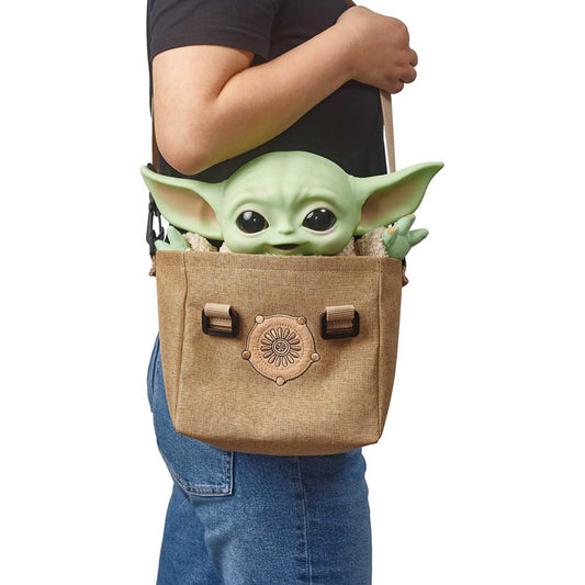 Star Wars The Child Plush 11-in Yoda Baby Figure & Satchel