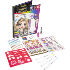 Rainbow High Makeup Artist Set with Gemstones Art Pad Stencils Sticker Sheets & More