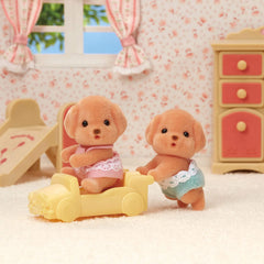Sylvanian Families Toy Poodle Twins Figures and Accessories