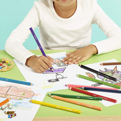 Bic Kids Supersoft Colouring Pencils Pack of 8 Plus Sharpener - Maqio