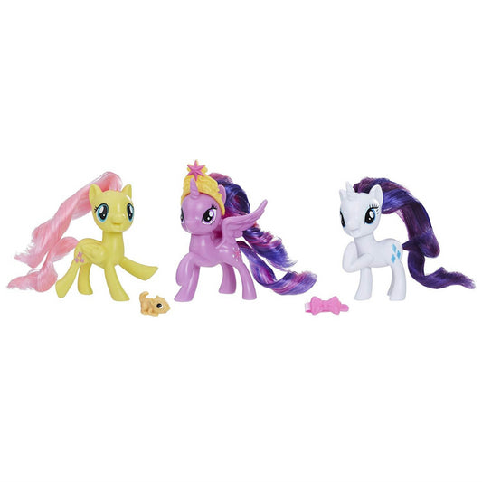 My Little Pony Equestria Friends - Twilight Sparkle, Rarity and Fluttershy Figures E0172 - Maqio