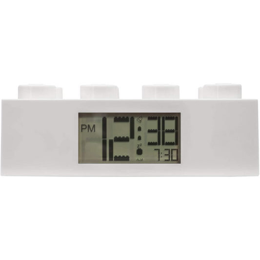 LEGO 7001026 White Brick Clock By ClicTime, 2.75 inches - Maqio