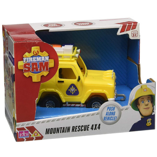 Character Gaming Fireman Sam Mountain Rescue 4 x 4 Jeep Push Along Vehicle - Maqio