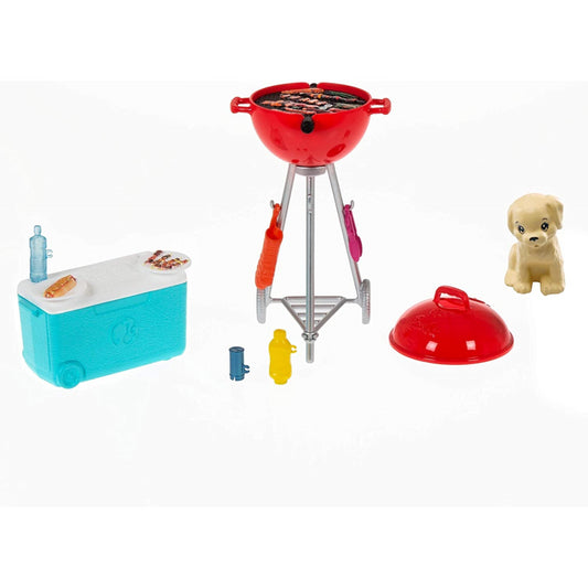 Barbie Mini Playset & Pet Outdoor Barbeque BBQ - Maqio