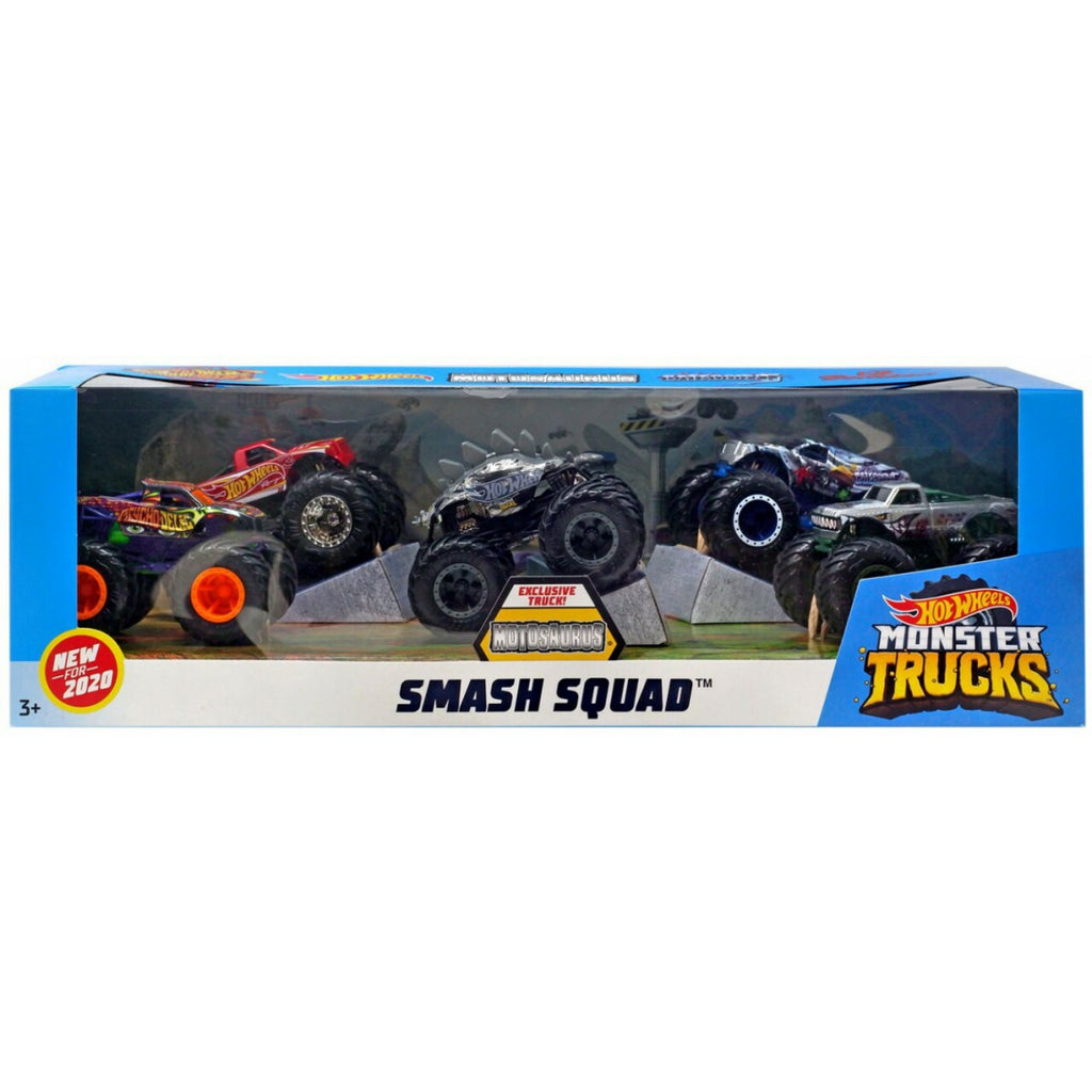 Hot Wheels Monster Trucks Smash Squad inc Motosaurus - Maqio
