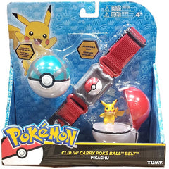 Pokemon T18889 Clip N Go Belt with Pikachu (Poke Ball/Net Ball) Tomy - Maqio