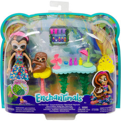 Enchantimals Slow-Down Salon Nail and Spa Playset with Sela Sloth Doll 6-Inch