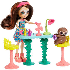 Enchantimals Slow-Down Salon Nail and Spa Playset with Sela Sloth Doll 6-Inch