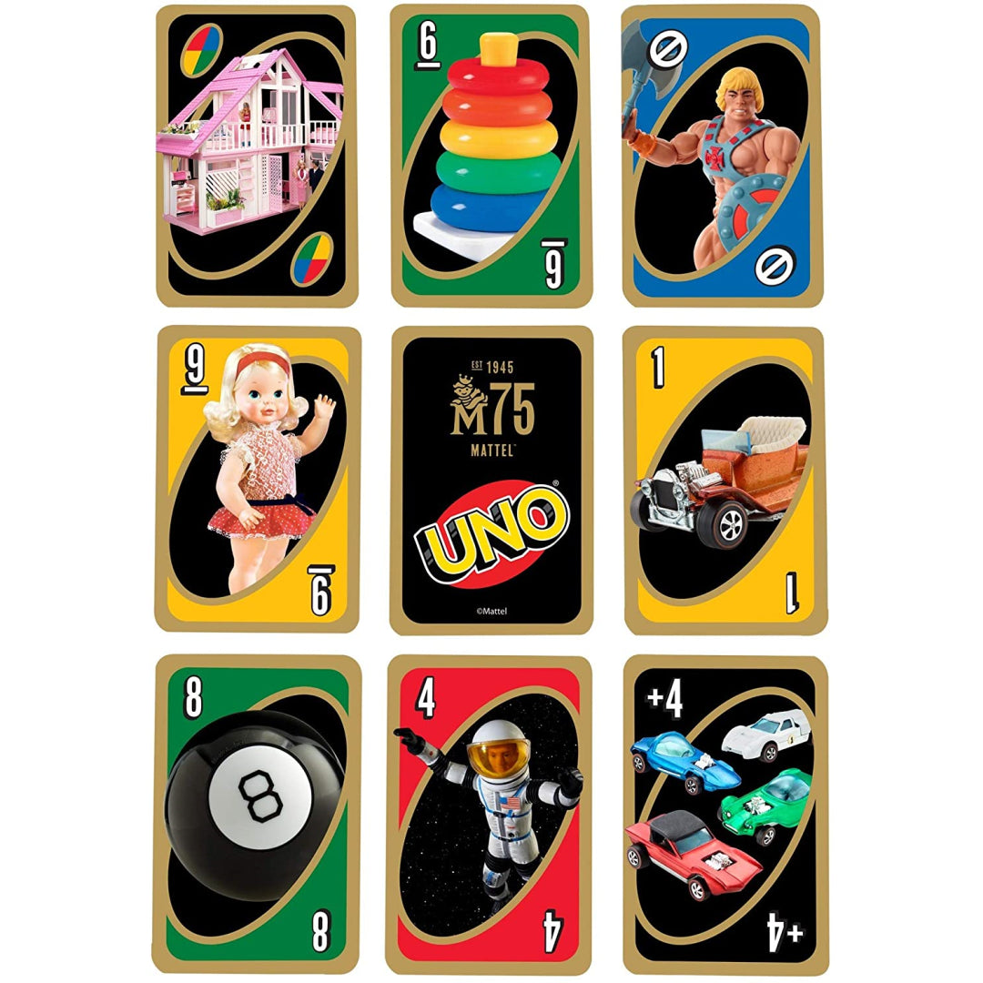 Uno Mattel 75th Anniversary Card Game - Maqio