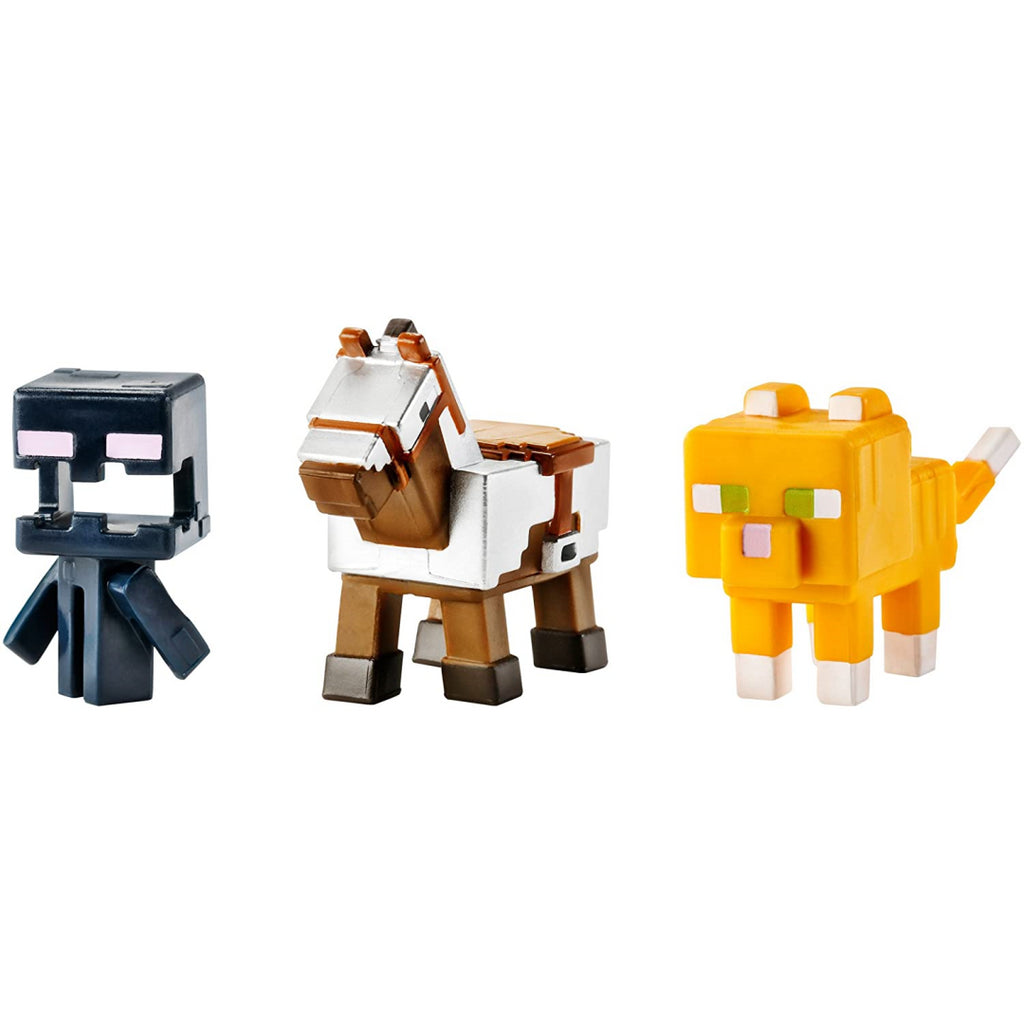 Minecraft Screaming Enderman Armoured Horse Tabby Cat Mini Figures - Maqio