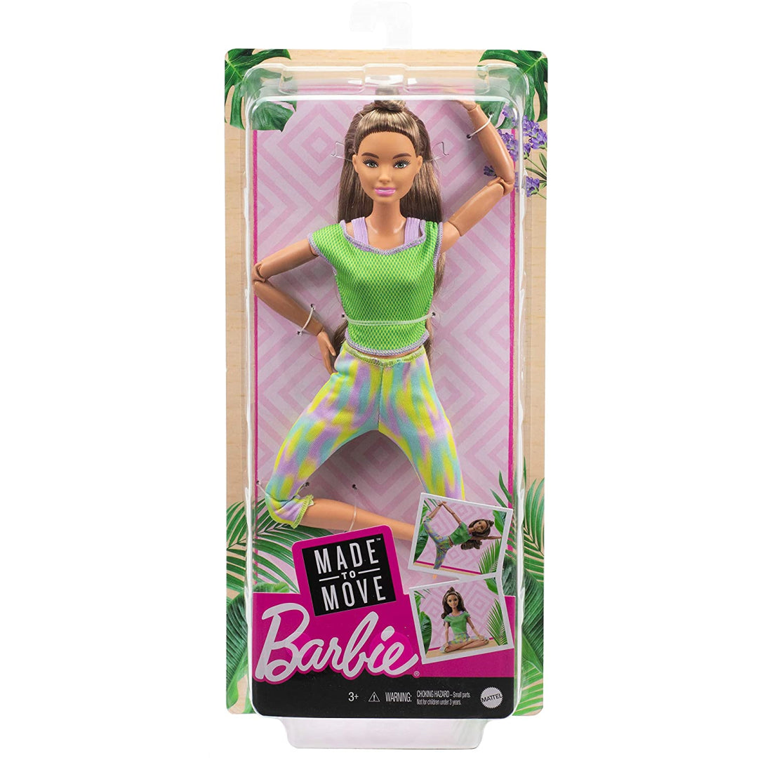 Barbie Light Brown Hair Made to Move Doll Flexible Yoga Doll - Maqio