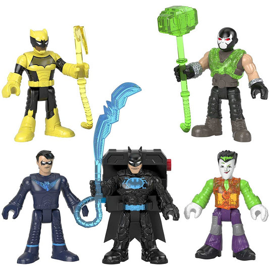 Imaginext Super Friends BatTech Batman, Nightwing, Signal, Joker & Bane Figures - Maqio