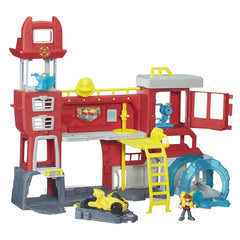 Playskool Heroes Transformers Rescue Bots Griffin Rock Firehouse Headquarters Toy - Maqio