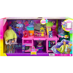 Barbie Extra Doll & Vanity Playset with Exclusive Doll Pet Puppy 45+ Pieces
