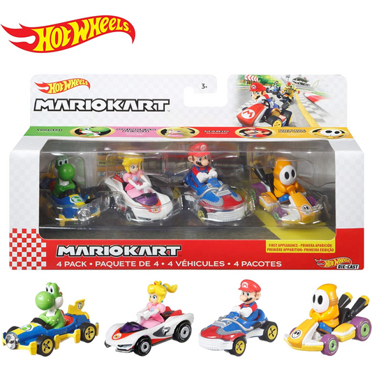 Hot Wheels Mario Kart First Appearance Set of 4 Die-cast Cars