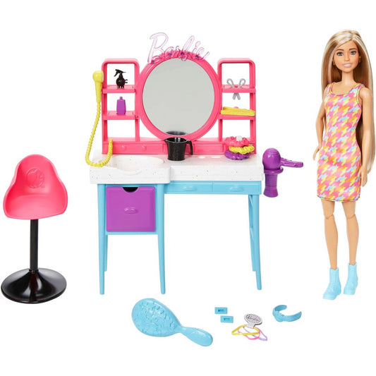 Barbie Doll and Hair Salon Playset Colour Change Hair