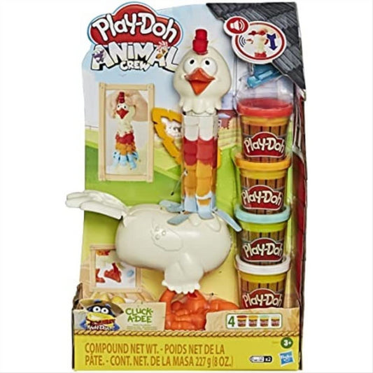 Play-Doh Animal Crew Cluck-a-Dee Feather Fun Chicken Toy Farm Animal Playset