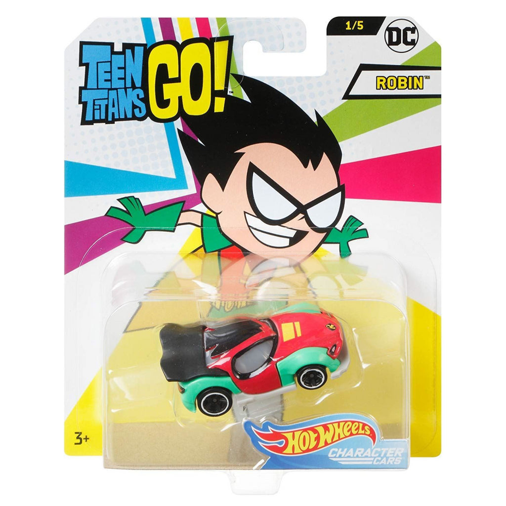 Hot Wheels FLJ10 DC Teen Titans Go! Character Cars - Robin (DMH73) - Maqio