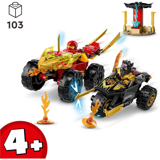 LEGO NINJAGO 71789 Kai and Ras's Car and Bike Battle Set