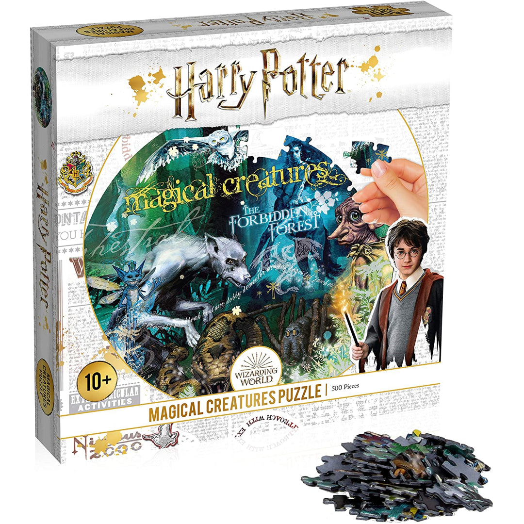 Winning Moves Harry Potter Magical Creatures 500 Piece Jigsaw Puzzle (White) - Maqio