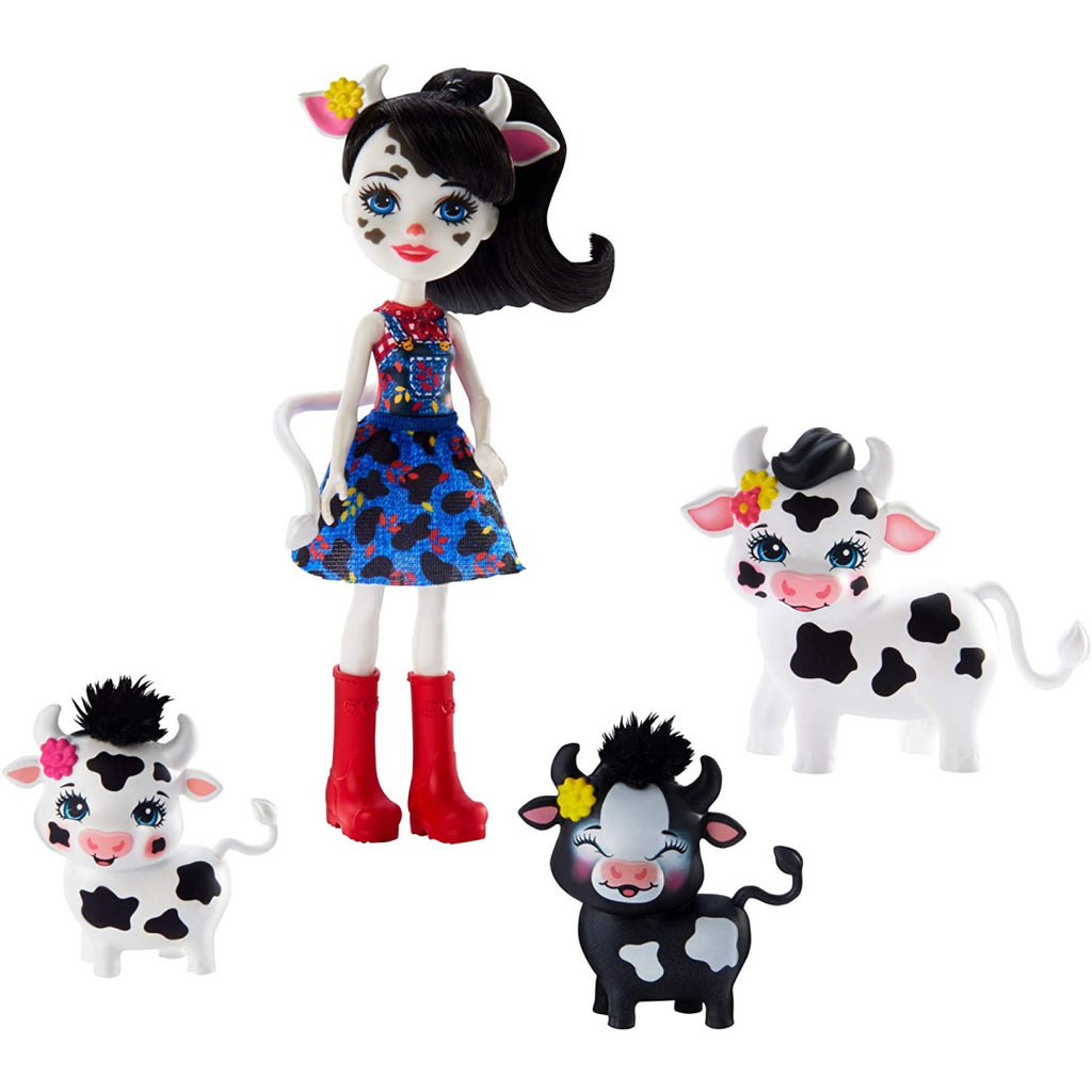 Enchantimals Cambrie Cow Doll with Ricotta & Family - Maqio