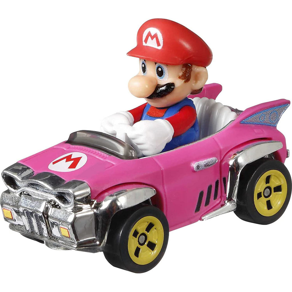 Hot Wheels Mario Kart Vehicles - Mario, Luigi, Donkey Kong, Dry Bones 4 Pack - Maqio
