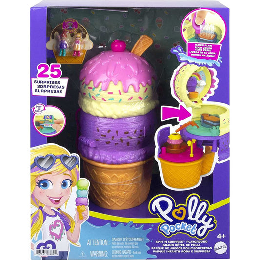 Polly Pocket Spin â€˜n Surprise Playset - Ice Cream Cone Shape - Maqio