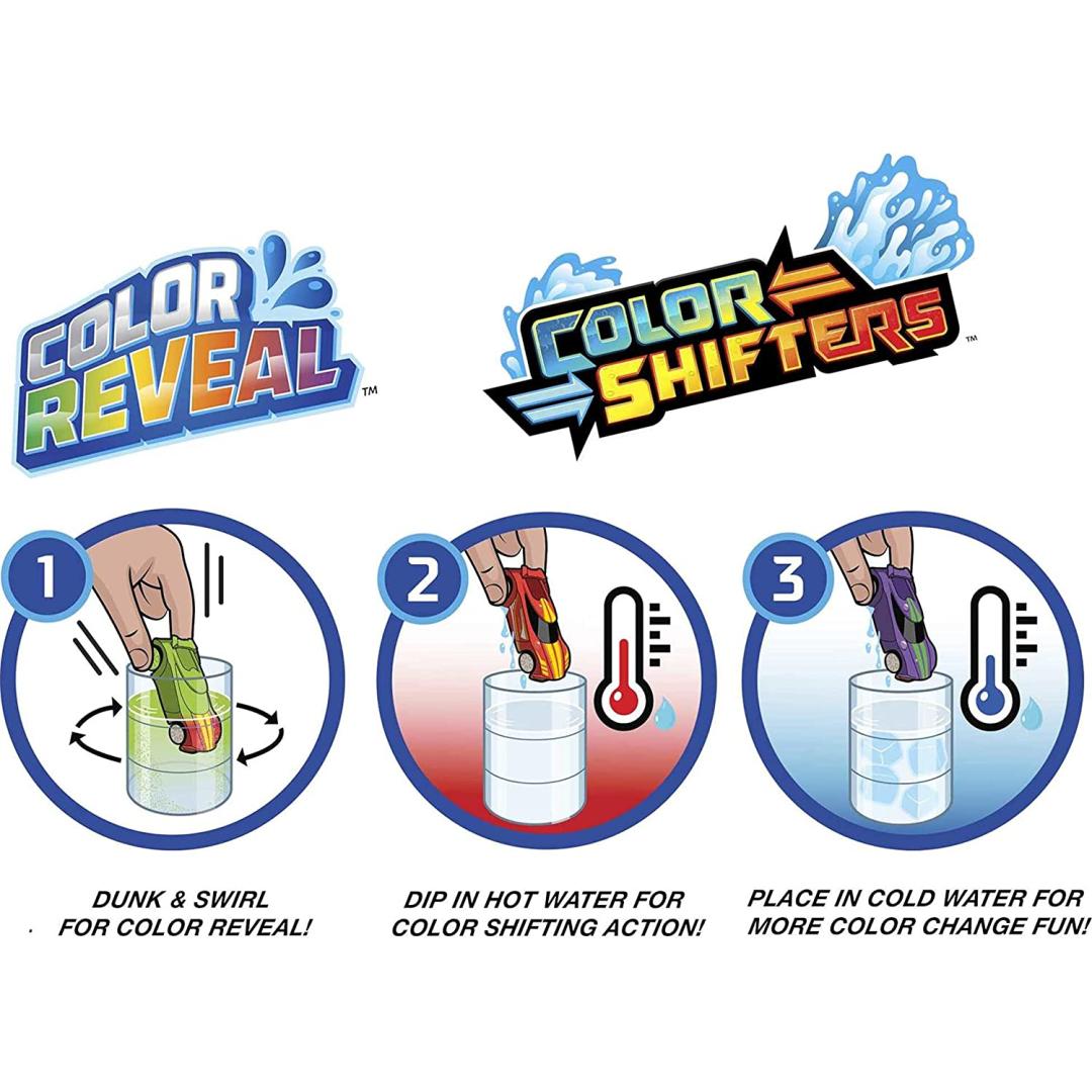 Hot Wheels Colour Reveal Pack of 2 Random Cars Blink Pack - Maqio