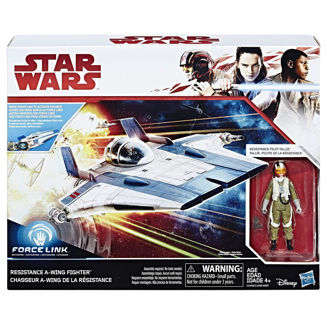 Star Wars A-Wing Resistance Starfighter Force Link 2.0 Vehicle & Figure C1249 - Maqio