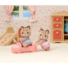 Sylvanian Families Striped Cat Twins Figures and Accessories