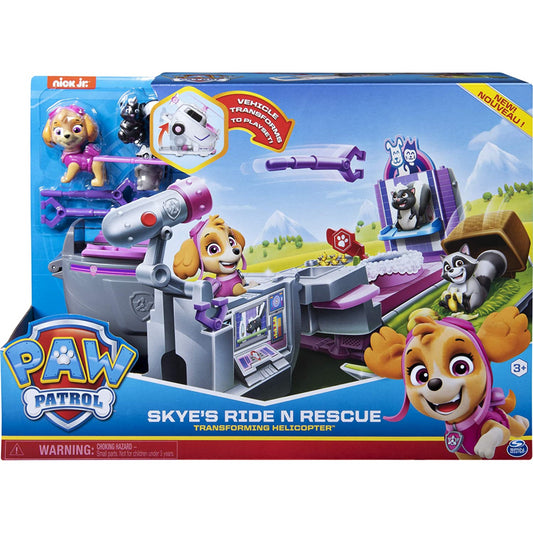 Paw Patrol Skyeâ€™s Ride N Rescue 2-in-1 Transforming Playset and Helicopter - Maqio